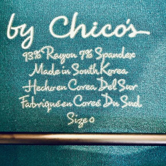 NWT Chico’s Smooth Karina Shirttail Top Goddess Green Size 0 - Picture 3 of 8